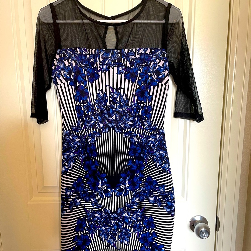 Size 4 blue & black dress